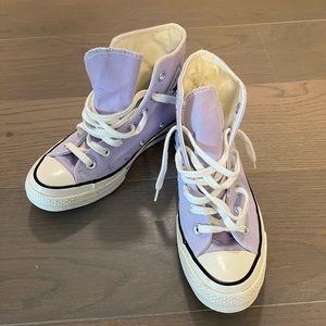 Converse purple high top chuck taylor